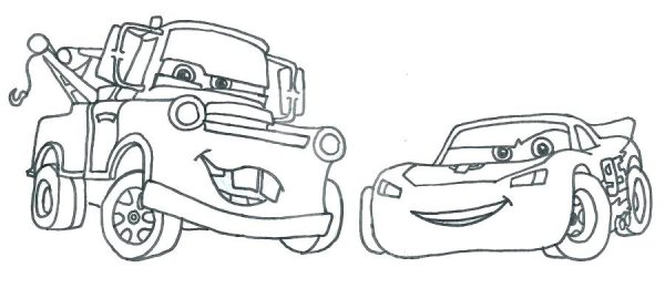 Молния Маквин и Мэтр раскраска