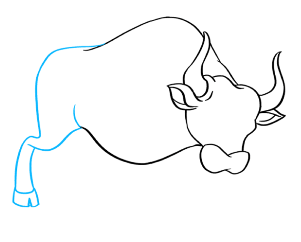 Легкое рисование для детей бык