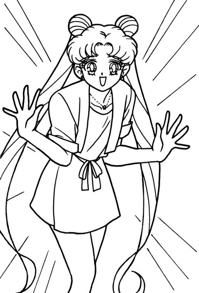 Усаги Цукино раскраска