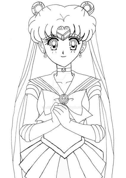 Раскраска аниме Сейлор Мун