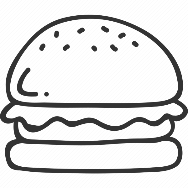 Бургер карандашом