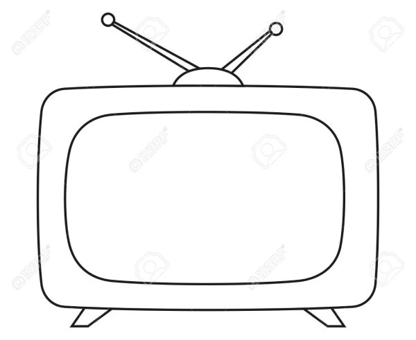 Телевизор раскраска для детей