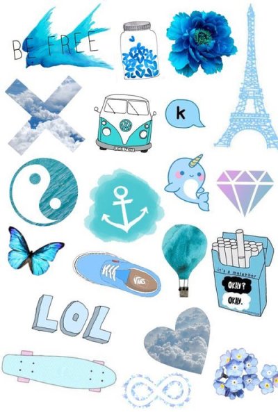 Синий кит акварель