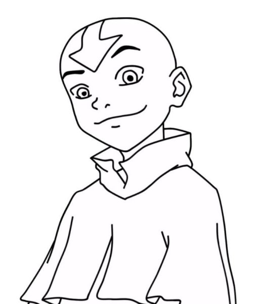 Аанг черно белый