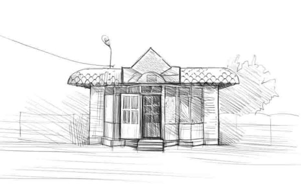 Современные здания рисунок