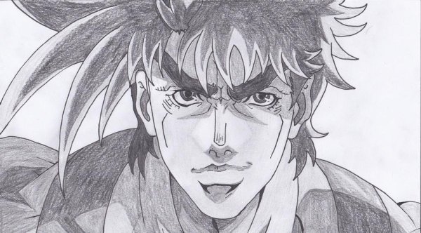 Джозеф Джостар карандашом