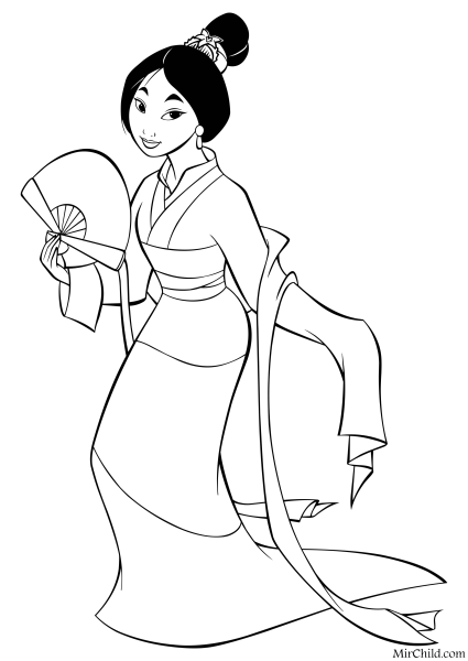 Кимоно раскраска для детей