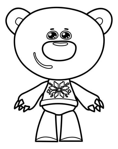 Лисичка Мимимишки раскраска