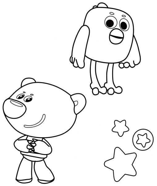 Раскраски Мимимишки тучка и Кеша