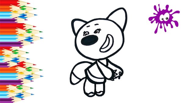 Раскраска Малышарики Нюшенька