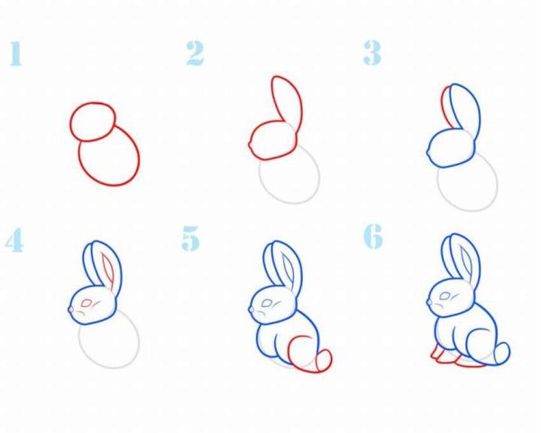 Картинки для срисовки зайчики