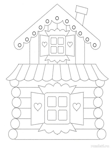 Заюшкина избушка раскраска для детей