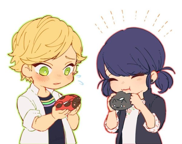 Маринетт и Адриан аниме