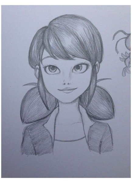 Нарисовать Маринетт карандашом