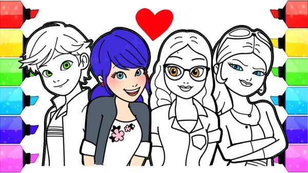 Раскраска Маринетт