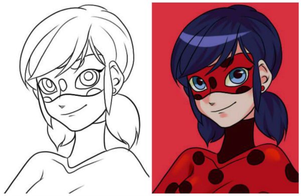 Леди баг рисунок для срисовки