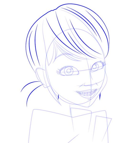 Поэтапное рисование леди баг