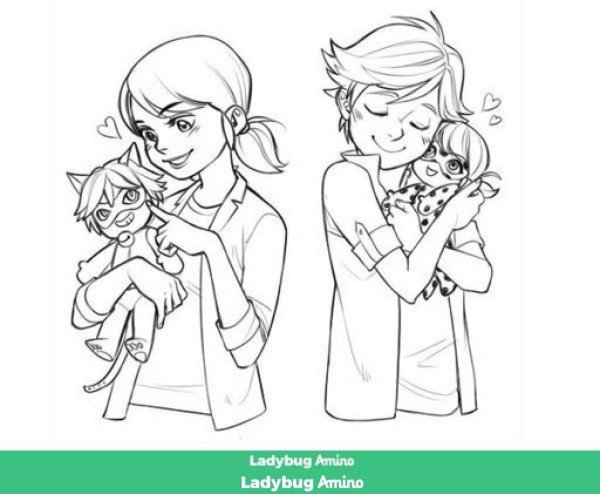 Эдриан и Маринет раскраска