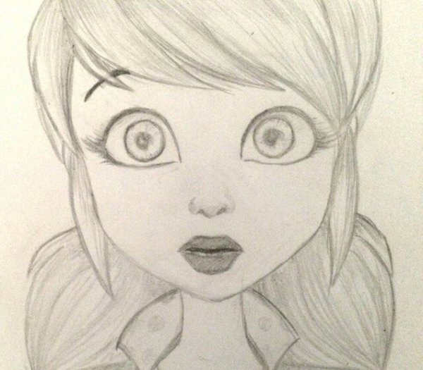 Леди баг рисунок для срисовки