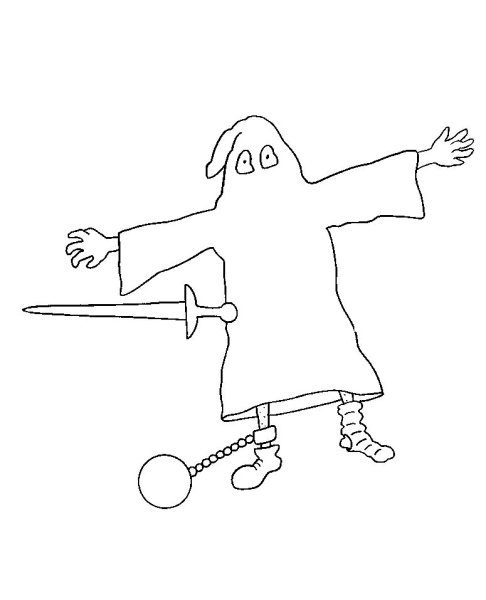 Кентервильское привидение картинки для раскраски