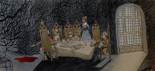 Кентервильское привидение карандашом