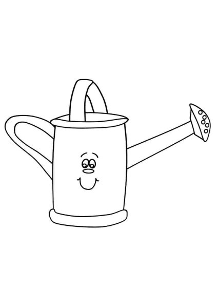 Лейка раскраска для детей