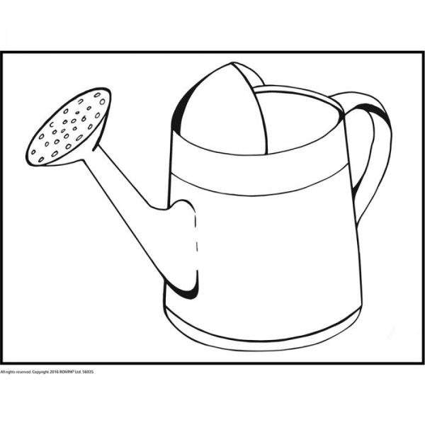 Лейка для цветов раскраска