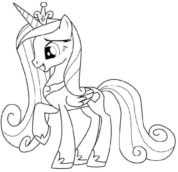Раскраска пони принцесса Каденс