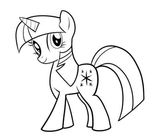 Пони Искорка карандашом