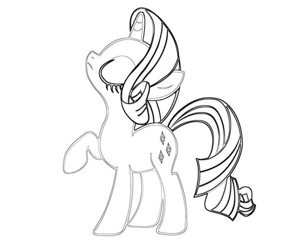 My little Pony раскраска Рарити