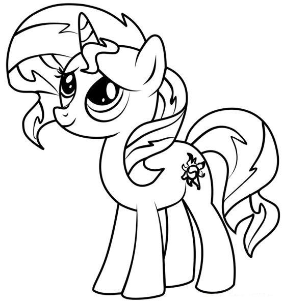 Сансет Шиммер раскраска