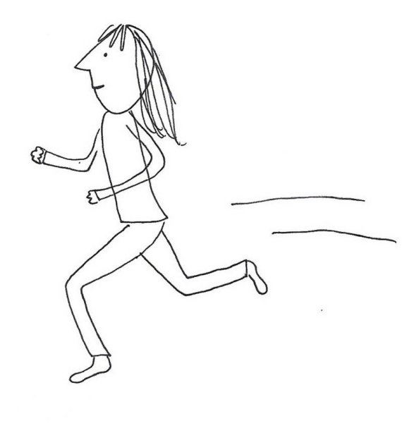 Человек в движении легко