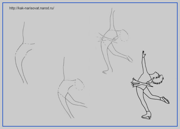 Фигурист рисунок карандашом