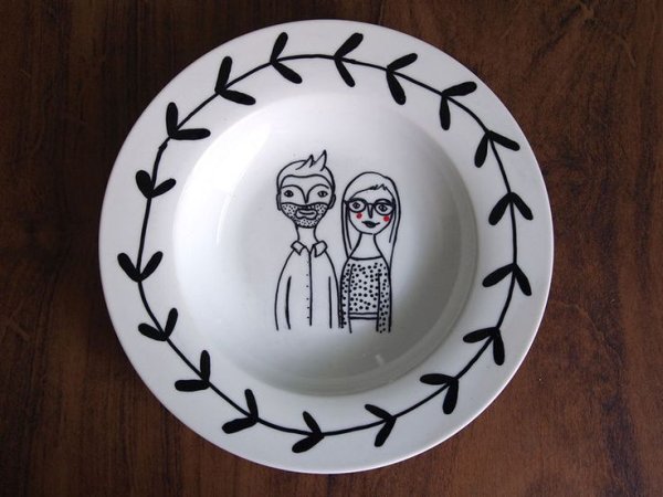 Рисование на тарелках