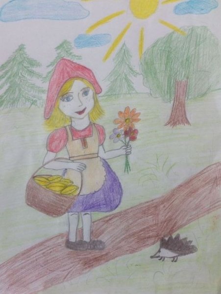 Детские рисунки красная шапочка