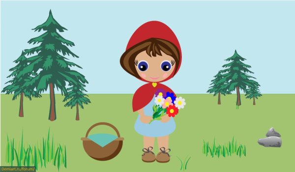 Нарисовать красную шапочку