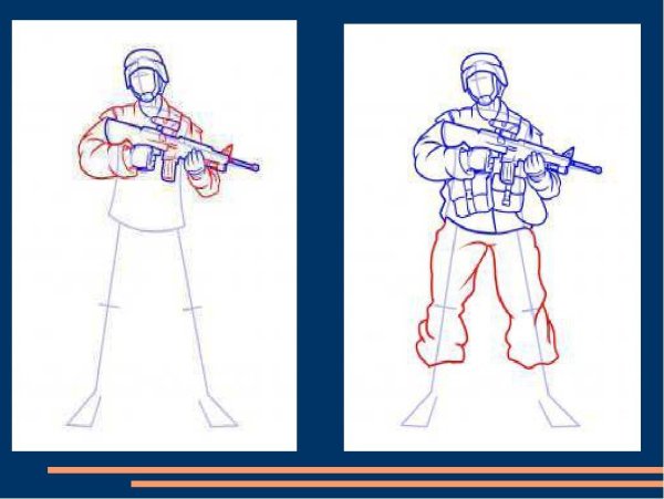 Рисование солдат