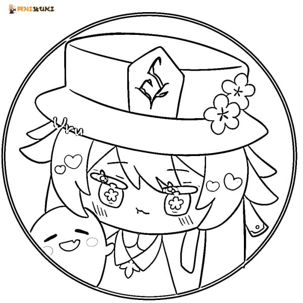 Ху Тао карандашом