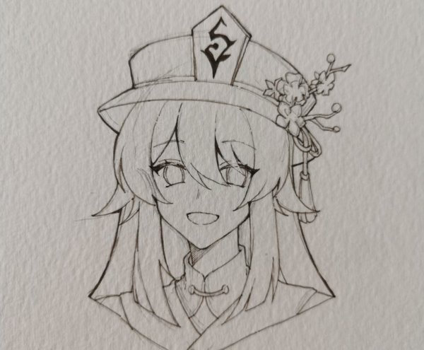 Раскраска Геншин Импакт ху Тао