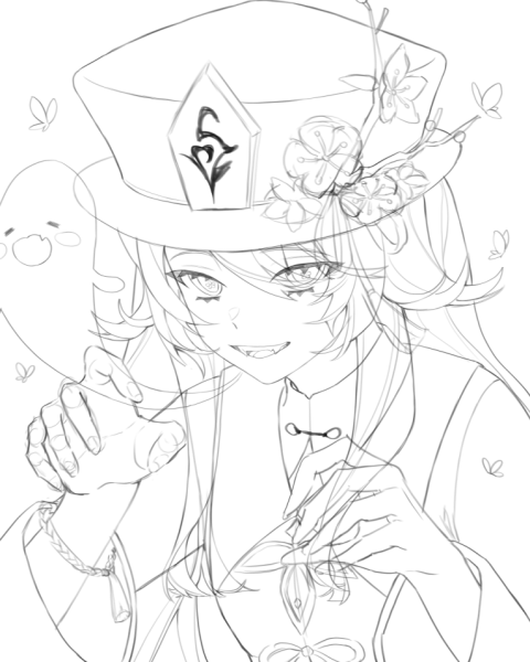 Геншин распечатка ху Тао