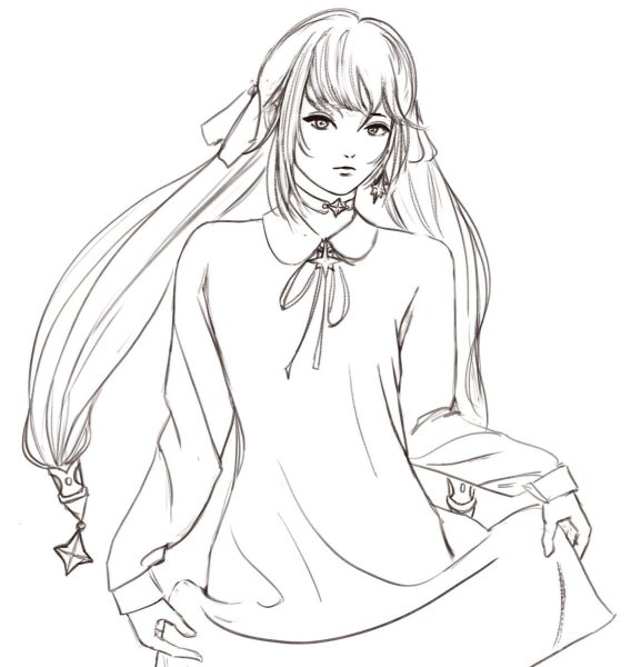 Раскраска Геншин Импакт