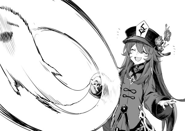 Геншин Импакт Чжун ли арт Чиби