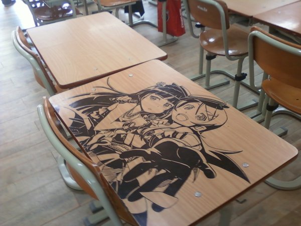 Разрисованная Школьная парта