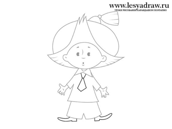 Незнайка рисунок карандашом