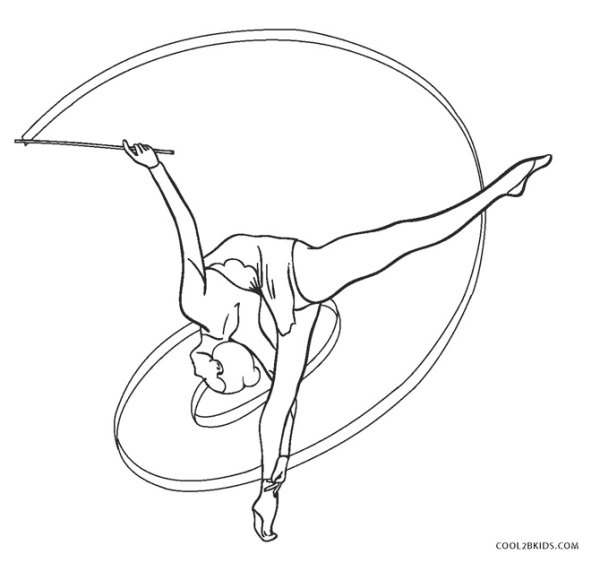 Раскраска художественная гимнастика