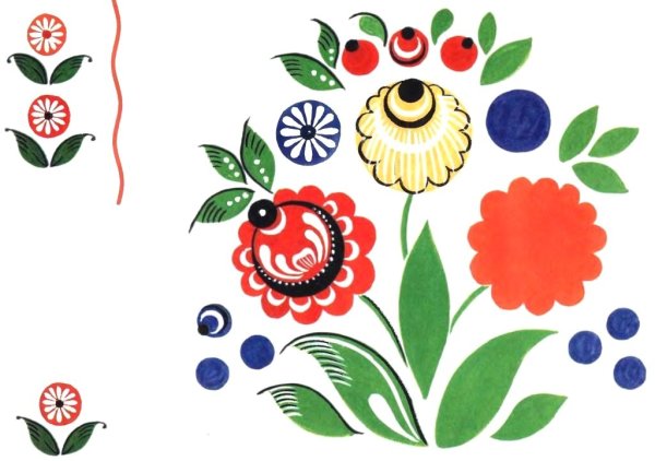 Городецкая роспись элементы ягоды