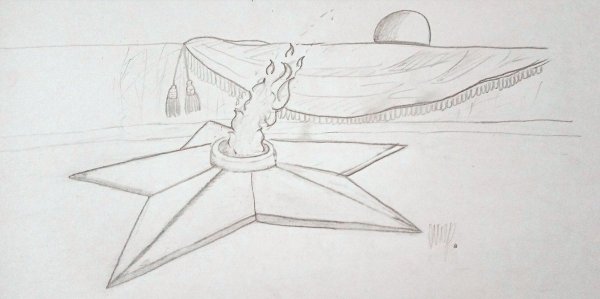 Рисунок на военную тему карандашом