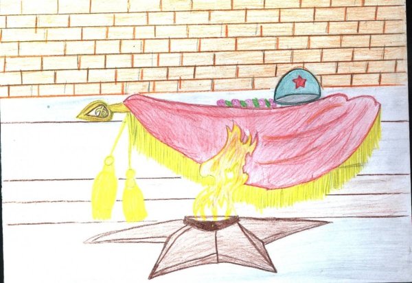 Нарисовать памятник неизвестному солдату карандашом