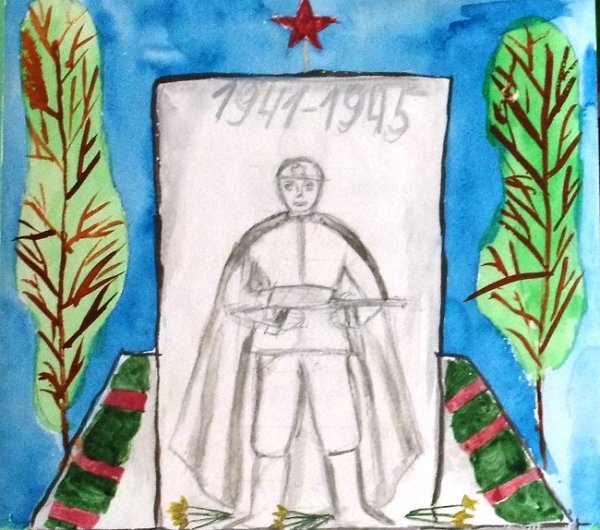 Памятник Победы рисунок