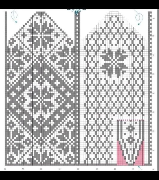 Варежки жаккард 2020г